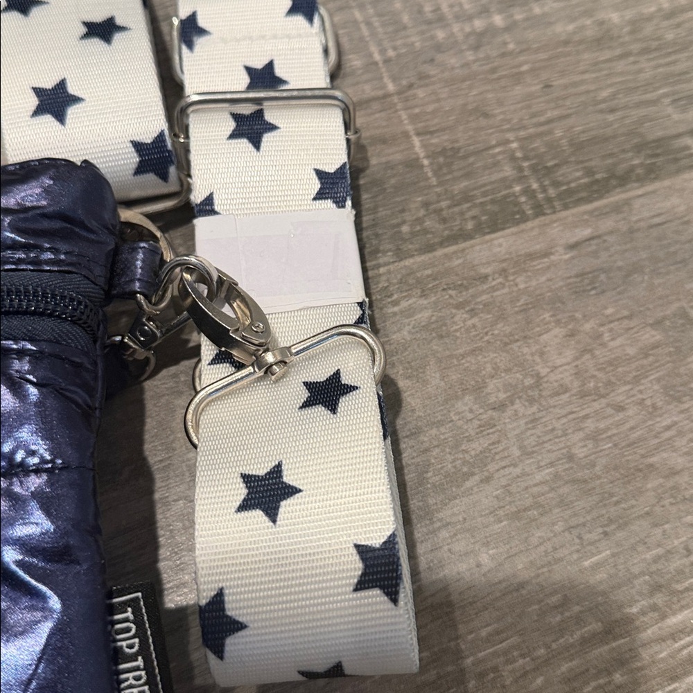 Old navy leggings lrg Star-Print Strap Navy Shiny Wristlet Clutch 2 pc - Picture 4 of 7